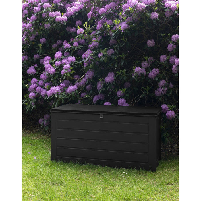 Dubrovnik Cushion Box - Cushion Box, Plastic, Black, 146.5x61x64.5 cm, 490 L