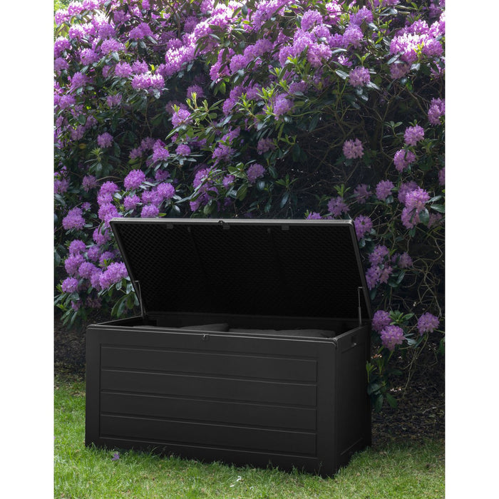 Dubrovnik Cushion Box - Cushion Box, Plastic, Black, 146.5x61x64.5 cm, 490 L