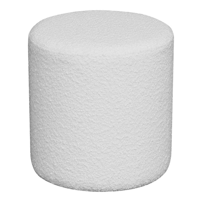 Ejby Pouf - Pouf in curly, white, Ø34x36 cm, HN1232