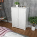 Badkamer Opbergkast Dressoir Wit 60x 30x 80 cm Vrijstaand MDF Geschilderd 180° Open 2 Deuren 3 Planken K-SAG HOME BV 