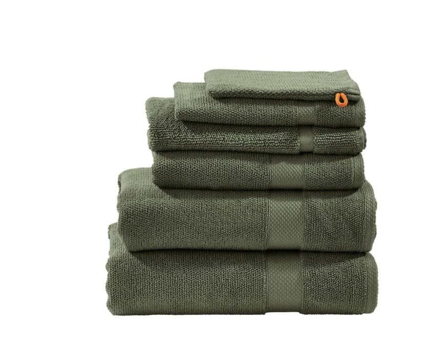 Deluxe luxe Towel Handdoeken K-SAG HOME BV Khaki 16x21cm 