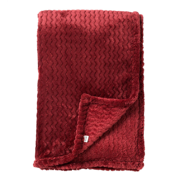 Dutch Decor - MARA - Plaid Merlot 150x200 cm - rood K-SAG HOME BV 