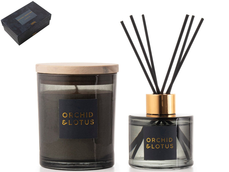 Gusta Giftset kaars en diffuser orchid & lotus K-SAG HOME BV 