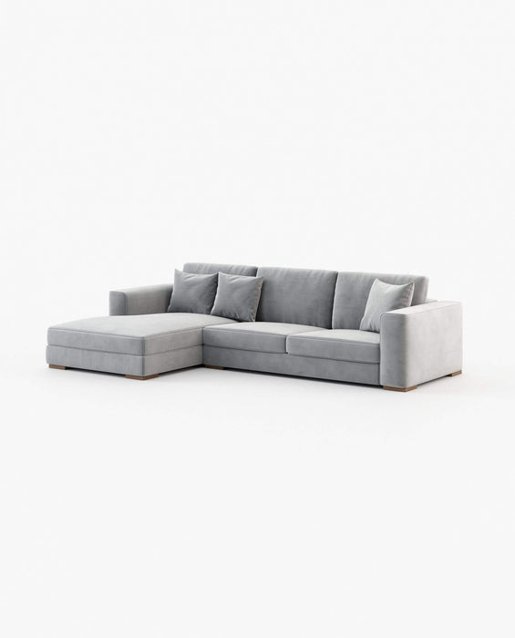 GREY SOFA WITH CHAISE LONGUE