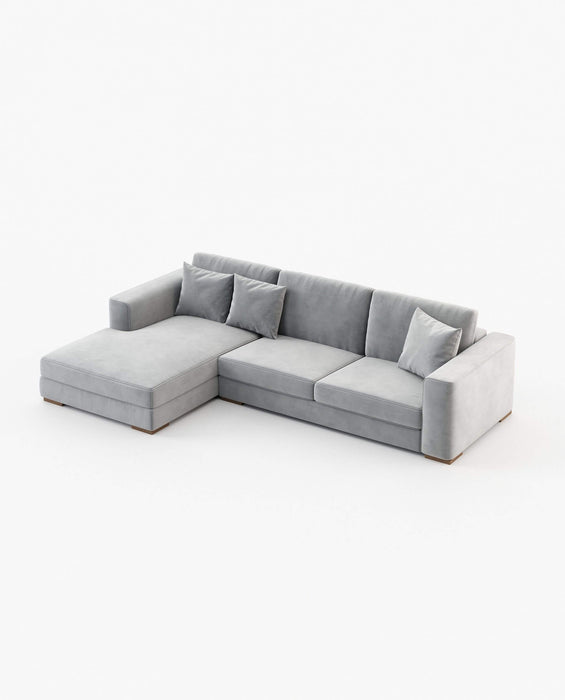 GREY SOFA WITH CHAISE LONGUE