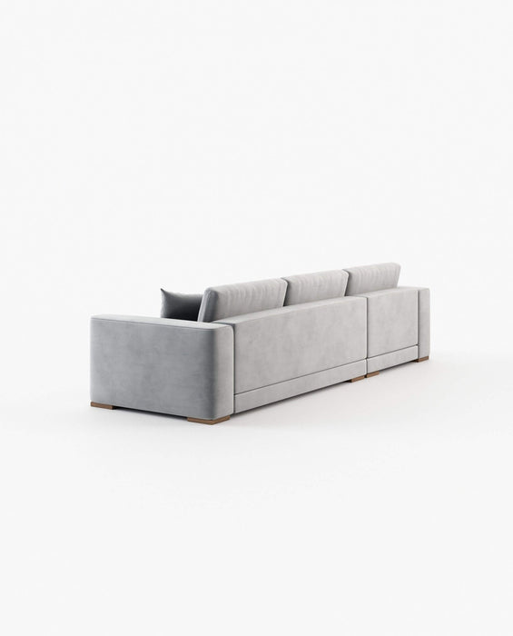 GREY SOFA WITH CHAISE LONGUE